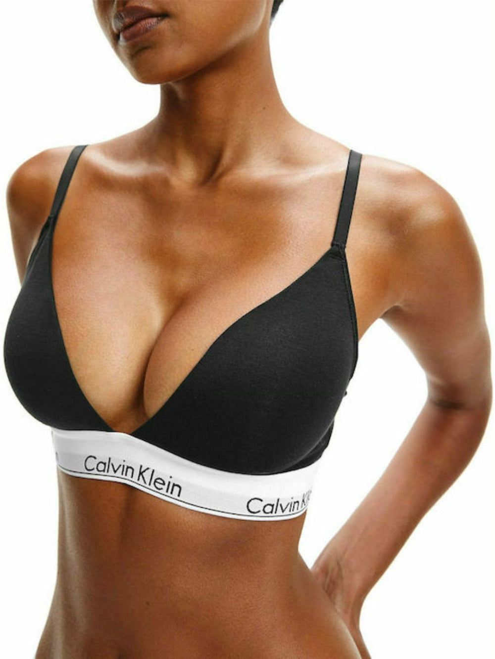 000QF5650E 001 CALVIN KLEIN ΓΥΝ. ΣΤΗΘΟΔΕΣΜΟΣ LIGT LINED TRIANGLE ΧΩΡΙΣ ΜΠΑΝΕΛΑ ΜΑΥΡΟ