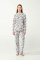 21464 107 VAMP ΓΥΝ. ΠΥΤΖΑΜΑ 100% ΠΟΛΥΕΣΤΕΡ  χρώμα: LIGHT GRAY  Πυτζάμα Fleece με Λαγουδάκια
