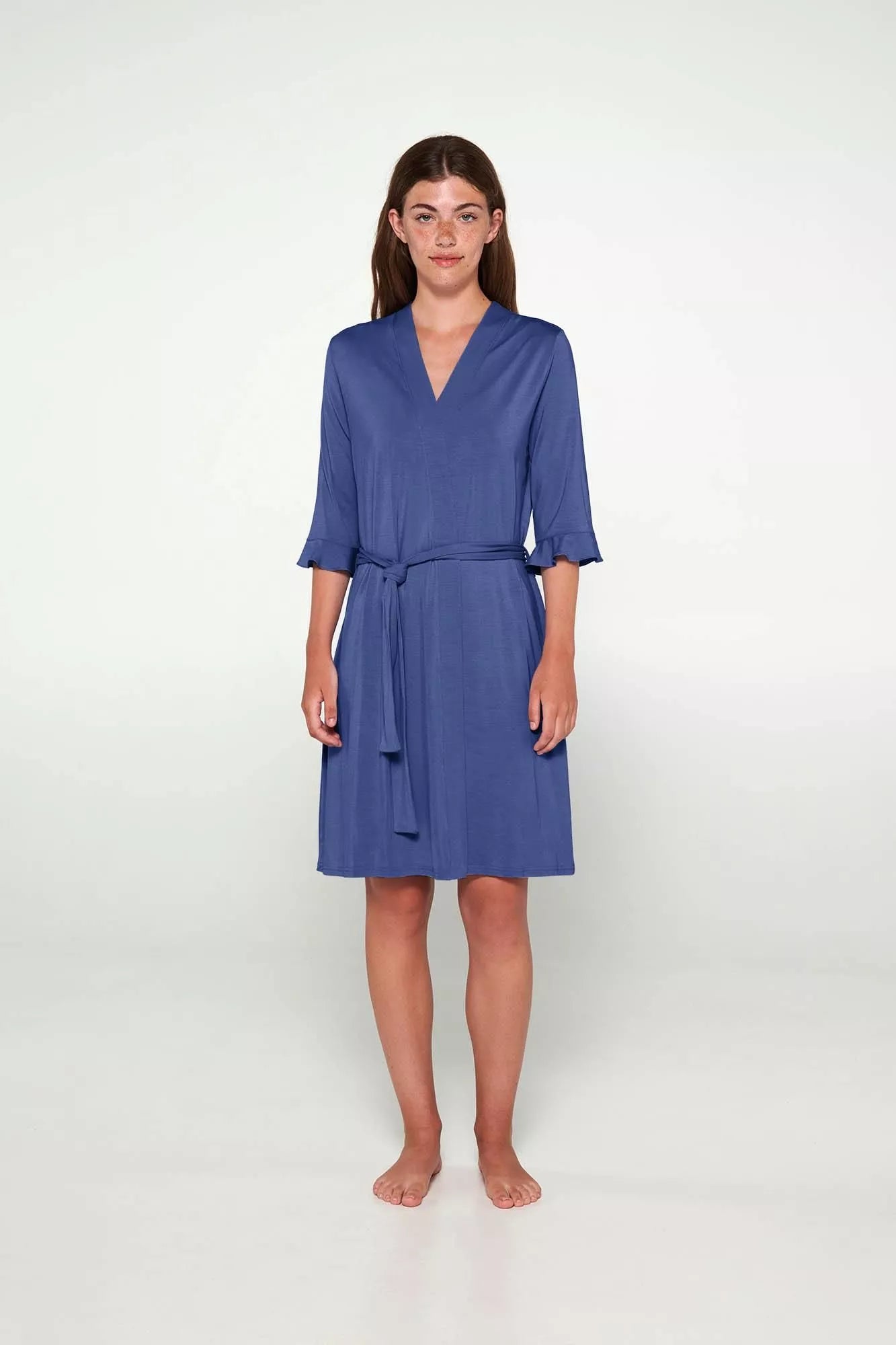 20036 724 VAMP ΓΥΝ. ΠΥΤΖΑΜΑ ΡΟΜΠΑ χρώμα:BLUE BOA