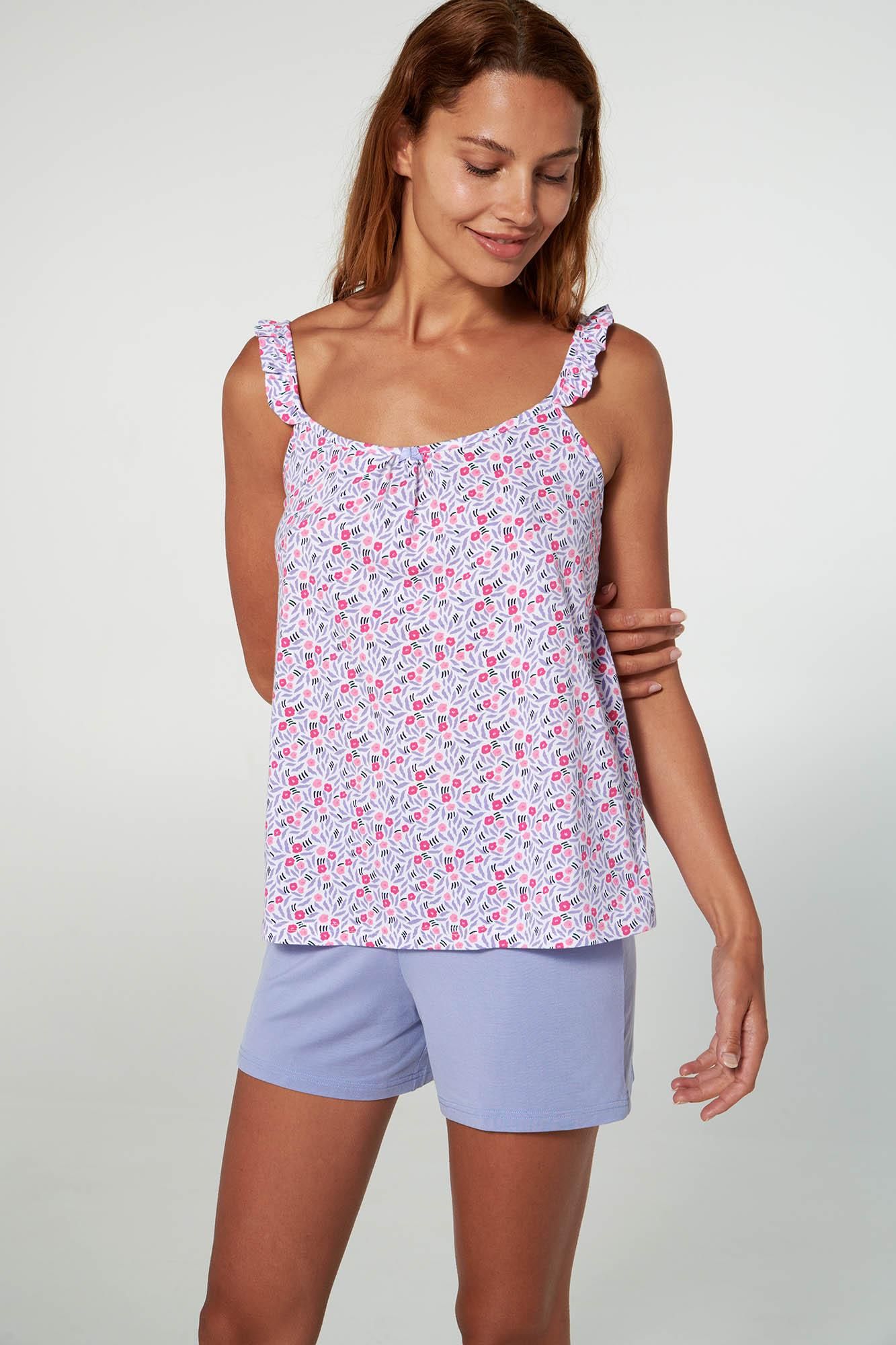 20270 325 VAMP ΓΥΝ. ΠΥΤΖΑΜΑ NYXTIKO BABY DOLL χρώμα:BLUE LAVENDER