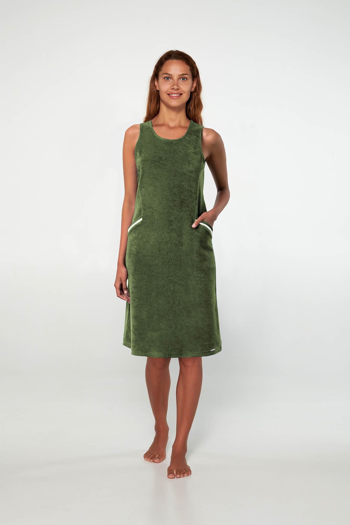 20549 643 BEACHDRESS VAMP ΓΥΝ. ΦΟΡΕΜΑ ΘΑΛΑΣΣΗΣ χρώμα:GREEN OIL