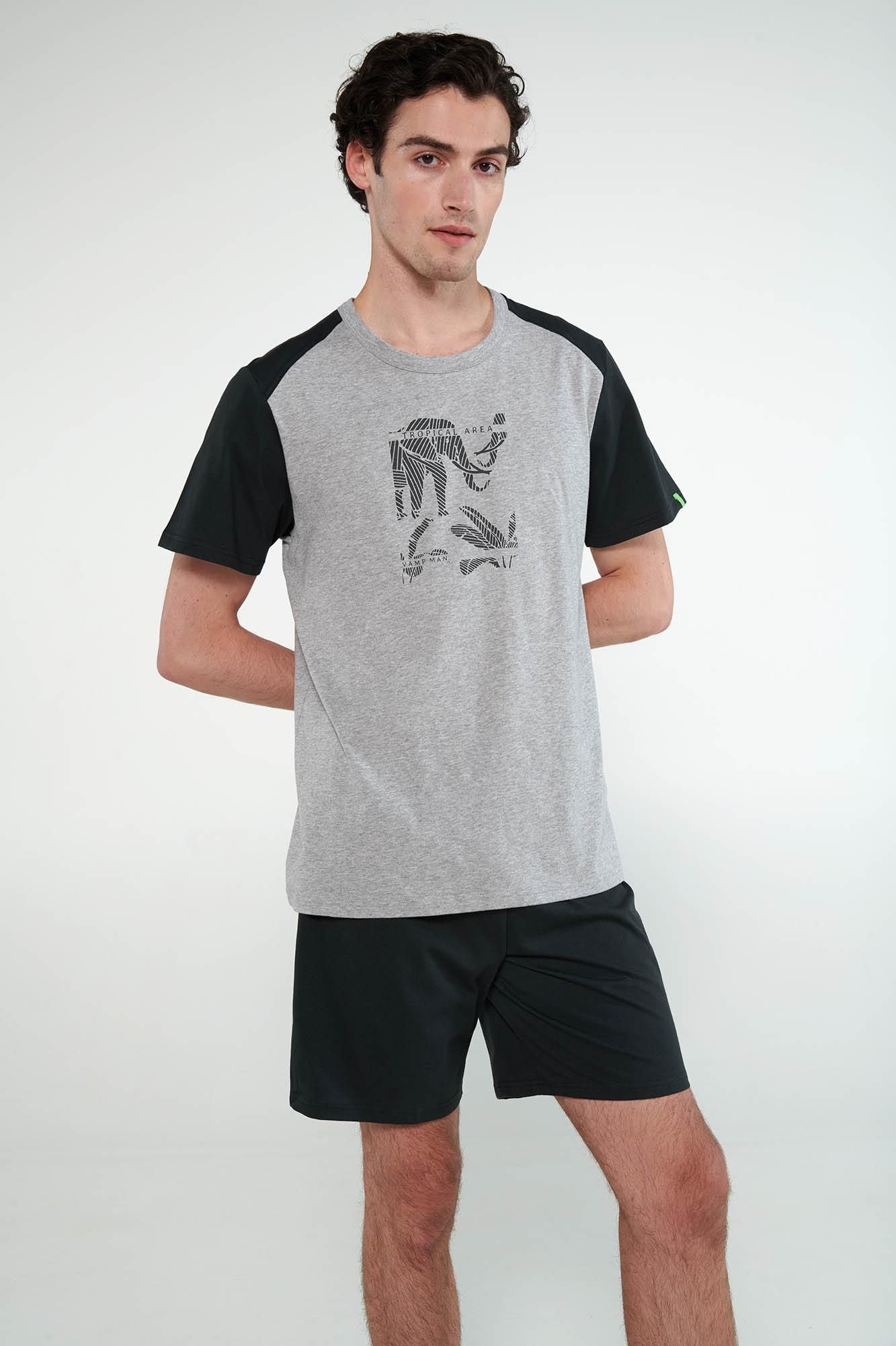 20614 105 VAMP ΑΝΔΡΙΚ. ΠΥΤΖΑΜΑ χρώμα: GRAY MELANZE