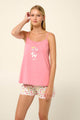 22275 853 VAMP ΓΥΝ. ΠΥΤΖΑΜΑΚΙ BABY DOLL χρώμα: PINK SEA
