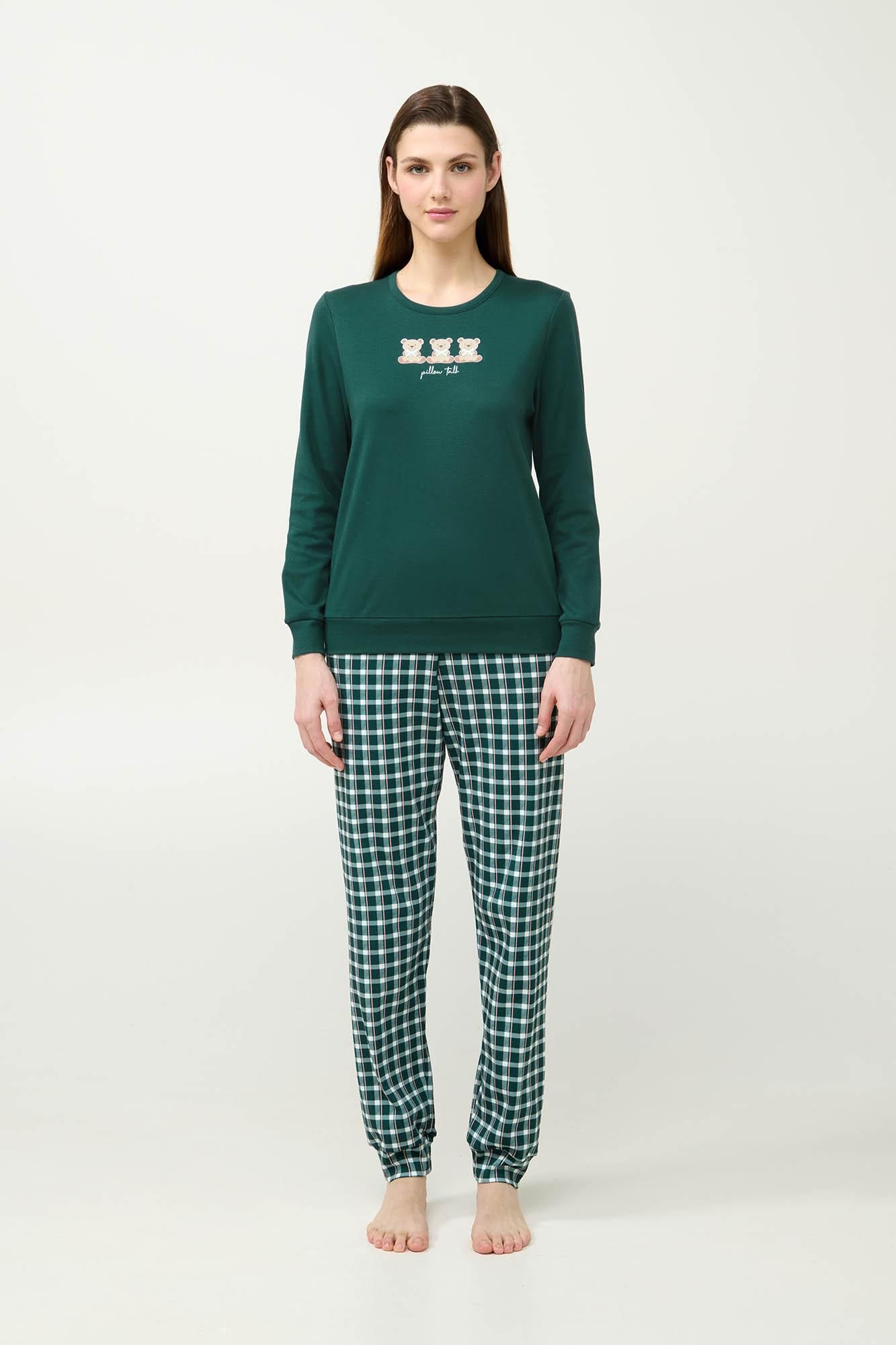 23241 891 VAMP ΓΥΝ. ΠΥΤΖΑΜΑ χρώμα:GREEN GARDEN ROSE ELEGANCE