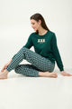 23241 891 VAMP ΓΥΝ. ΠΥΤΖΑΜΑ χρώμα:GREEN GARDEN ROSE ELEGANCE
