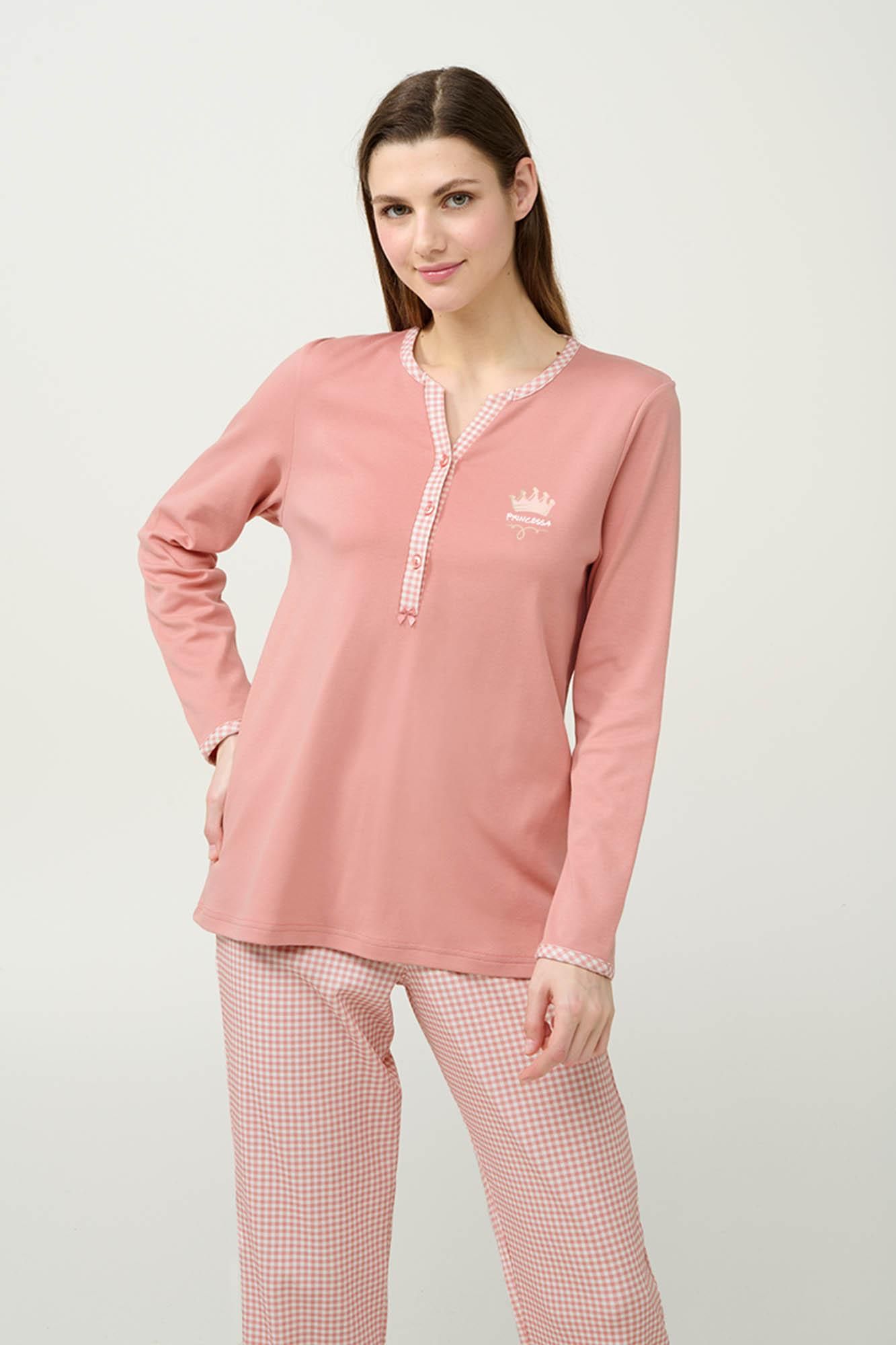 23313 609 VAMP ΓΥΝ. ΠΥΤΖΑΜΑ χρώμα:PINK TAN