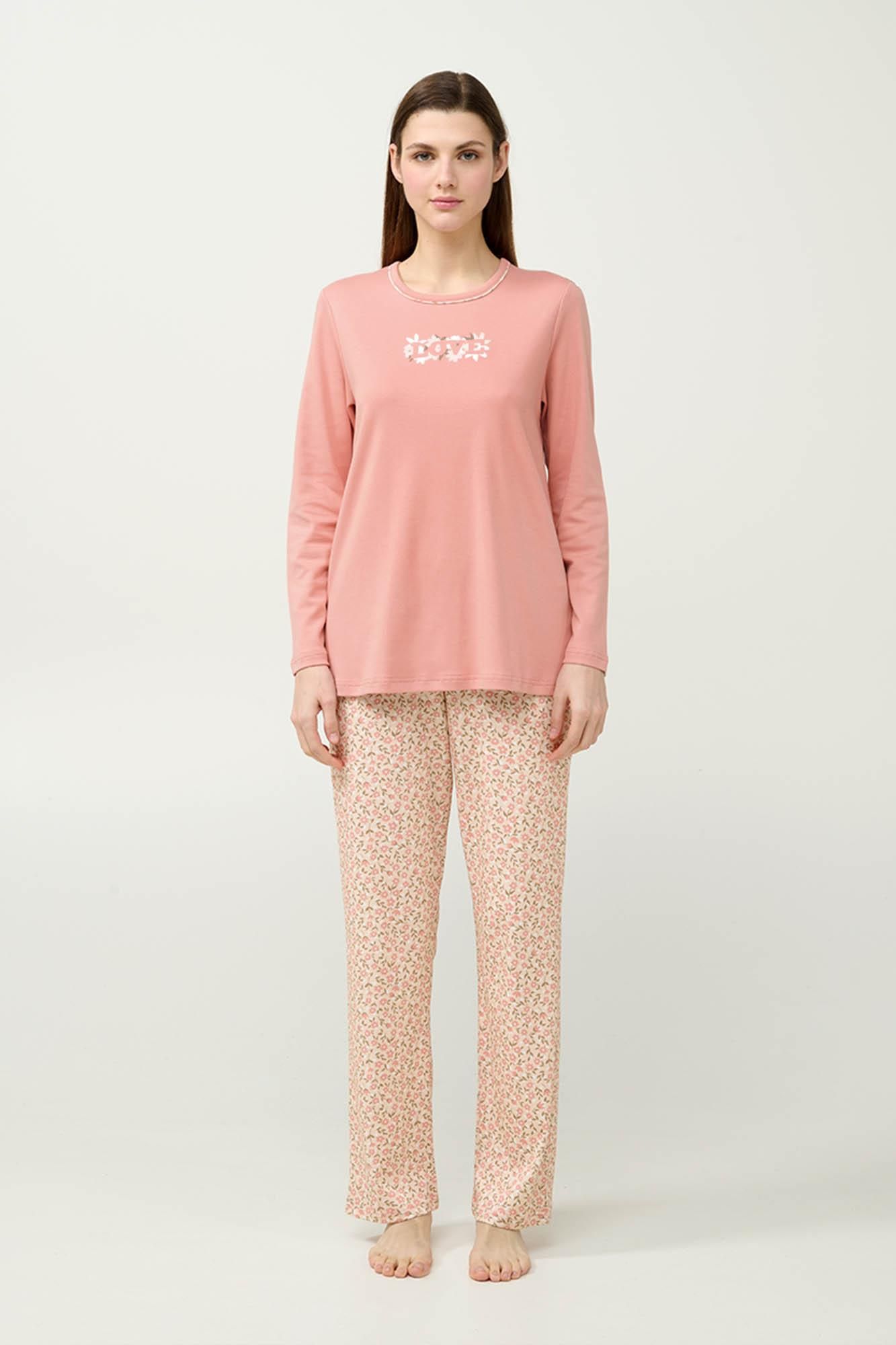 23334 609 VAMP ΓΥΝ. ΠΥΤΖΑΜΑ χρώμα:PINK TAN