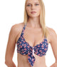23356 ERKA MARE ΓΥΝ. ΜΑΓΙΩ ΣΟΥΤΙΕΝ pink daisy ΧΡΩΜΑ: ΜΠΛΕ