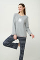 23604 105 VAMP ΓΥΝ. ΠΥΤΖΑΜΑ χρώμα:GRAY MELANZE