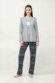 23604 105 VAMP ΓΥΝ. ΠΥΤΖΑΜΑ χρώμα:GRAY MELANZE