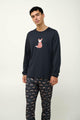 23620 102 VAMP ΑΝΔΡΙΚ. ΠΥΤΖΑΜΑ χρώμα:DARK GRAY