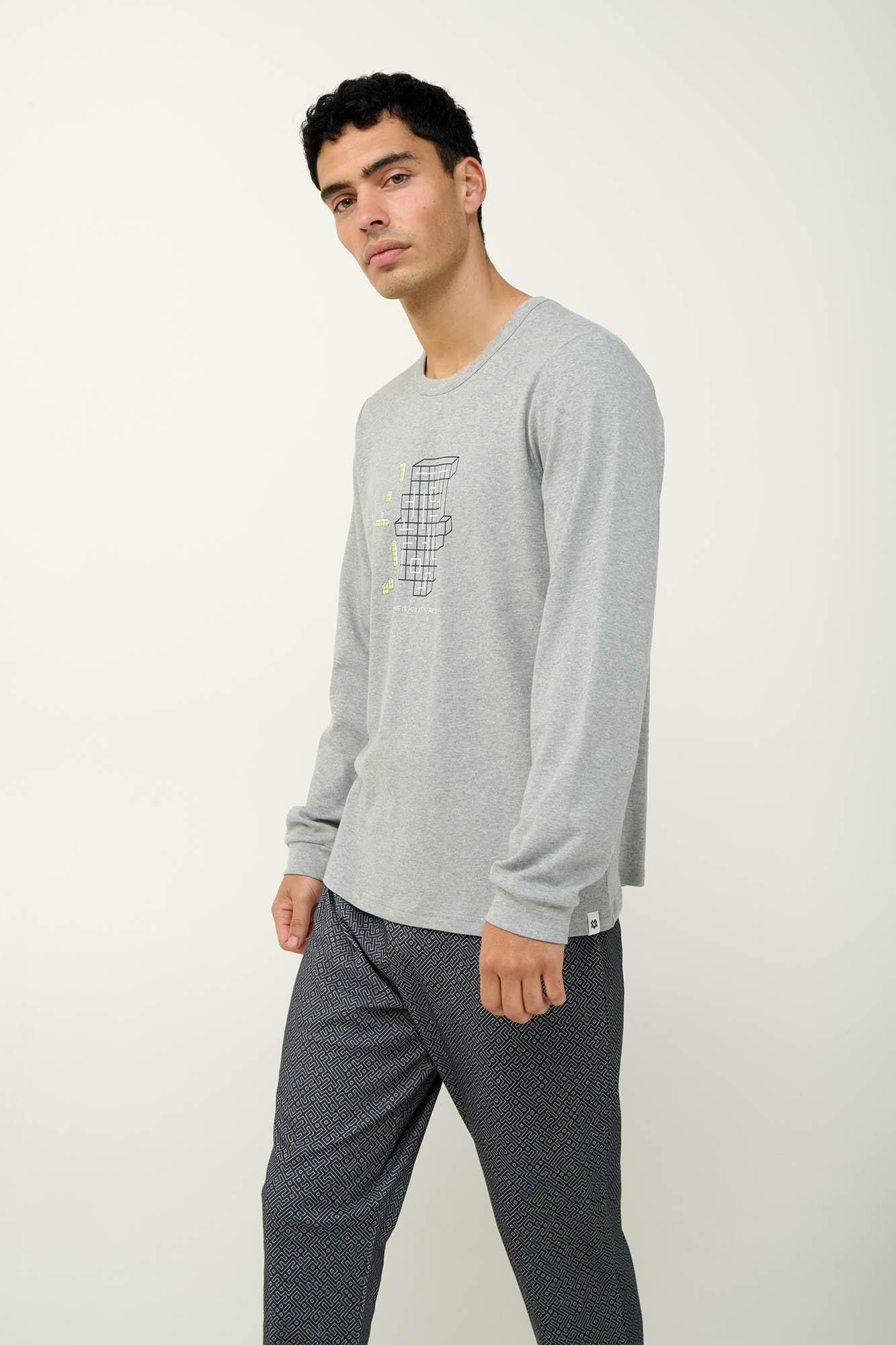 23632 105 VAMP ΑΝΔΡΙΚ. ΠΥΤΖΑΜΑ χρώμα:GRAY MELANGE