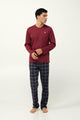 23681 669 VAMP ΑΝΔΡΙΚ. ΠΥΤΖΑΜΑ χρώμα:RED CABERNET