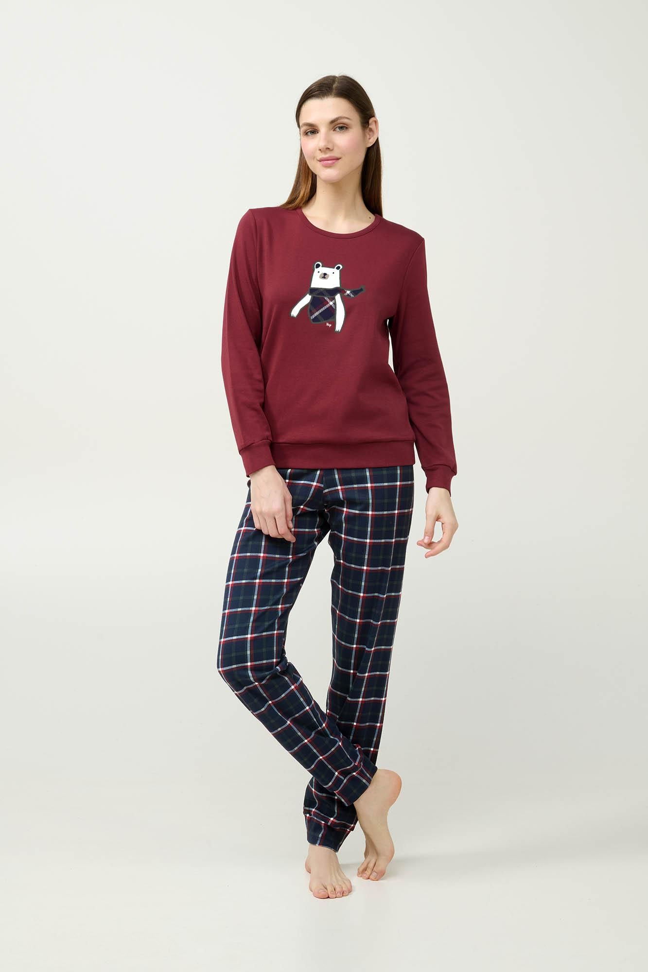 23685 669 VAMP ΓΥΝ. ΠΥΤΖΑΜΑ χρώμα:RED CABERNET