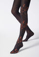 VOBOC68257 OROBLU OPAQUE TIGHTS SHADED ΓΥΝ. ΚΑΛΣΟΝ LEAVES 50 DEN χρώμα:ΜΑΥΡΟ