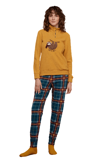 FA008399 NOIDINOTTE ΓΥΝ. ΠΥΤΖΑΜΑ χρώμα: ΚΑΦΕ ΑΝΟΙΚΤΟ