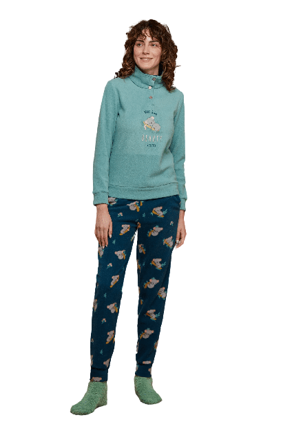 FA008403 NOIDINOTTE ΓΥΝ. ΠΥΤΖΑΜΑ ΦΛΙΣ χρώμα:  ΜΠΟΡΝΤΩ