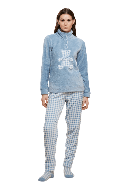 FA008419 NOIDINOTTE ΓΥΝ. ΠΥΤΖΑΜΑ χρώμα: ΣΙΕΛ