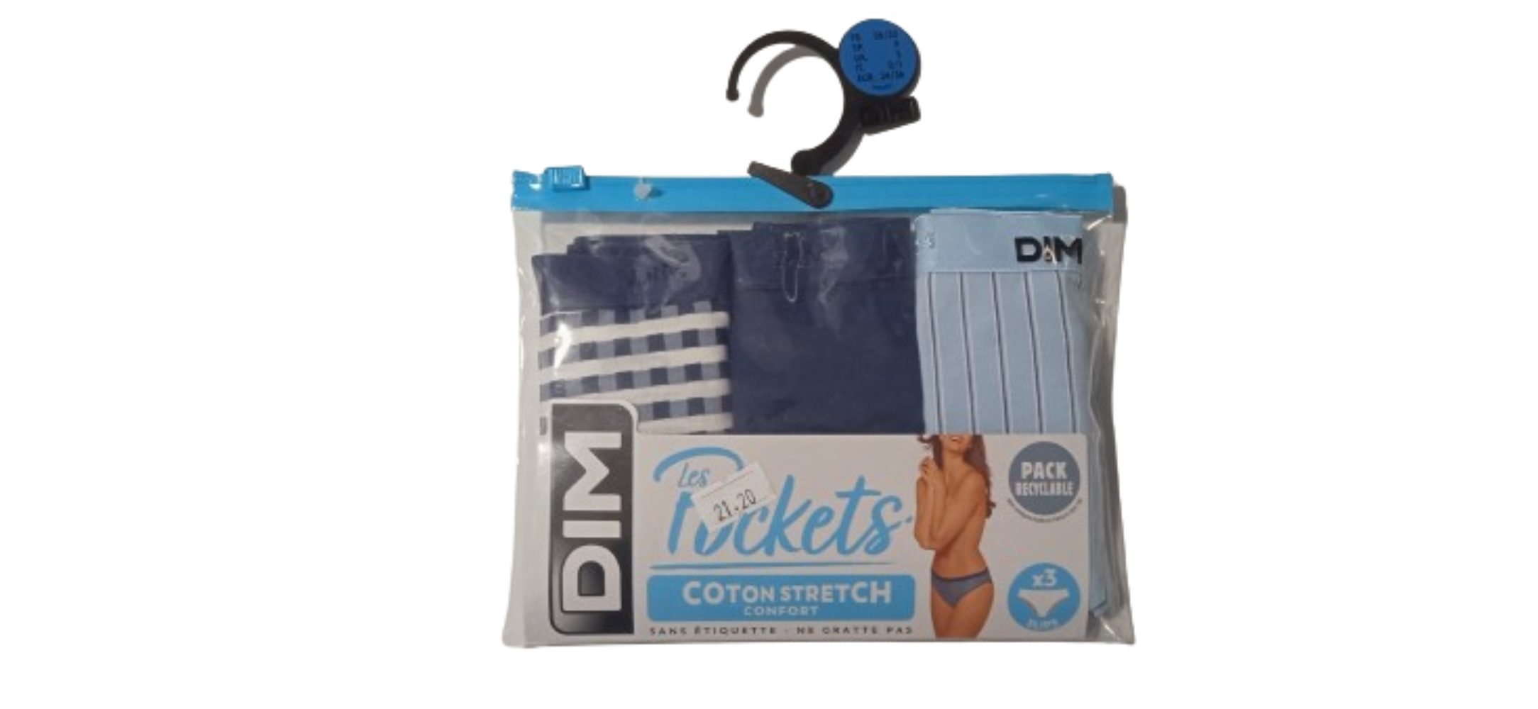 D4C17 DIM LES POCKETS COTON STRETCH CONFORT ΓΥΝ. ΕΣΩΡΟΥΧΟ ΣΛΙΠ ΣΕΤ 3 ΤΕΜΑΧΙΩΝ, ΣΧΕΔΙΑ:ΚΑΡΩ ΜΠΛΕ-ΜΠΛΕ-ΡΙΓΕ ΣΙΕΛ