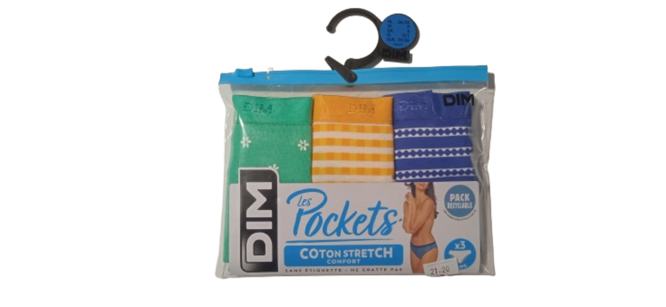 D4C17 DIM LES POCKETS COTON STRETCH CONFORT ΓΥΝ. ΕΣΩΡΟΥΧΟ ΣΛΙΠ ΣΕΤ 3 ΤΕΜΑΧΙΩΝ, ΣΧΕΔΙΑ:ΕΜΠΡΙΜΕ:ΠΡΑΣΙΝΟ-ΚΙΤΡΙΝΟ-ΜΠΛΕ