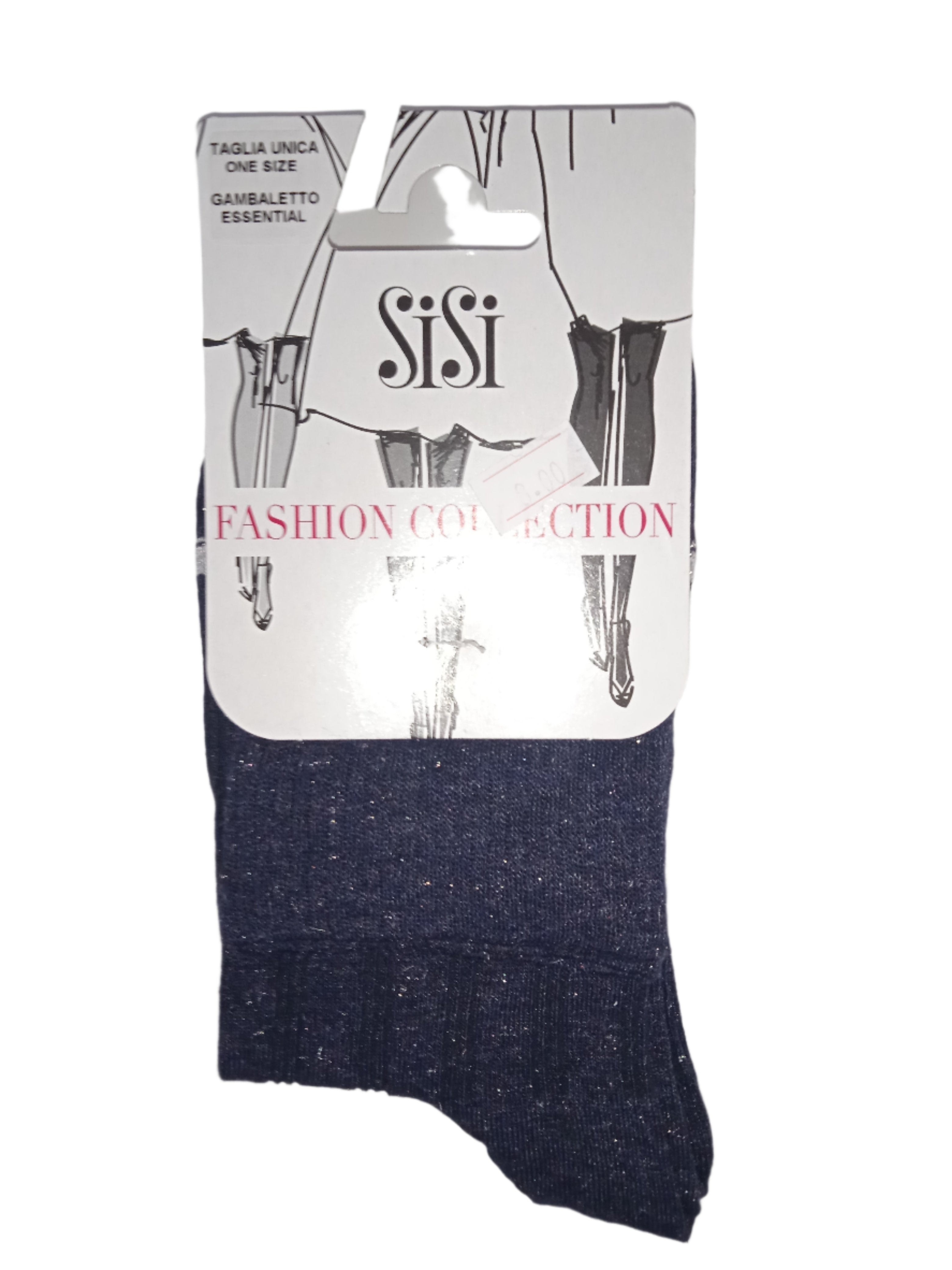 1803SI SI SISI 0170 BLUE ARGENTO GAMB. ESSENTIAL UNICA-ONE SIZE ΓΥΝ. ΚΑΛΤΣΑ χρώμα:ΜΠΛΕ