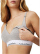 LV00QF8506 P7A CALVIN KLEIN ΓΥΝ. ΣΤΗΘΟΔΕΣΜΟΣ Βαμβακερός Εγκυμοσύνης & Θηλασμού MATERNITY LIGHTLY LINED TRIANGLE  χρώμα: ΓΚΡΙ ΑΝΟΙΚΤΟ