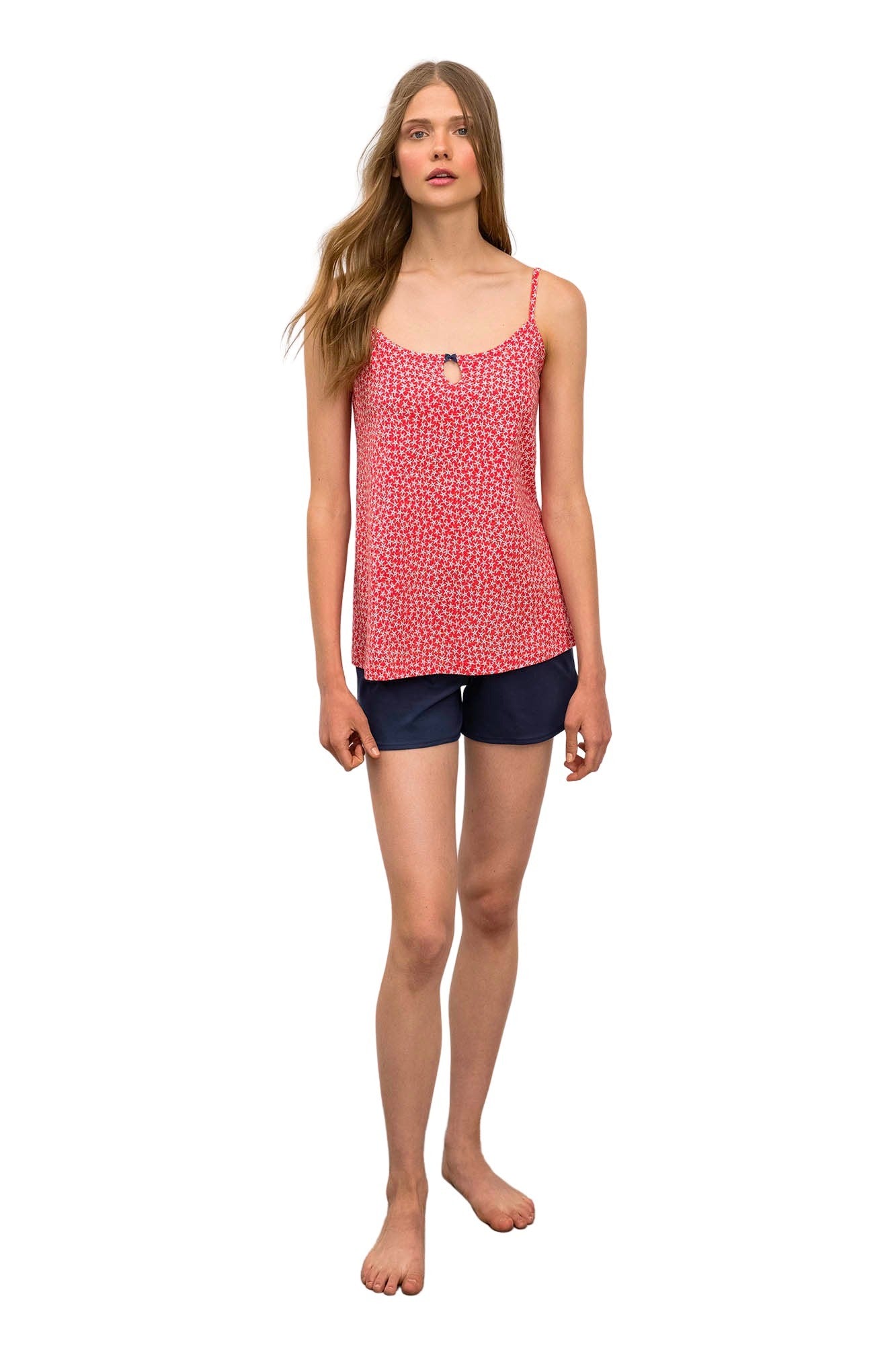 16342  580 VAMP ΓΥΝ. ΠΥΤΖΑΜΑΚΙ BABY DOLL CORAL SUN