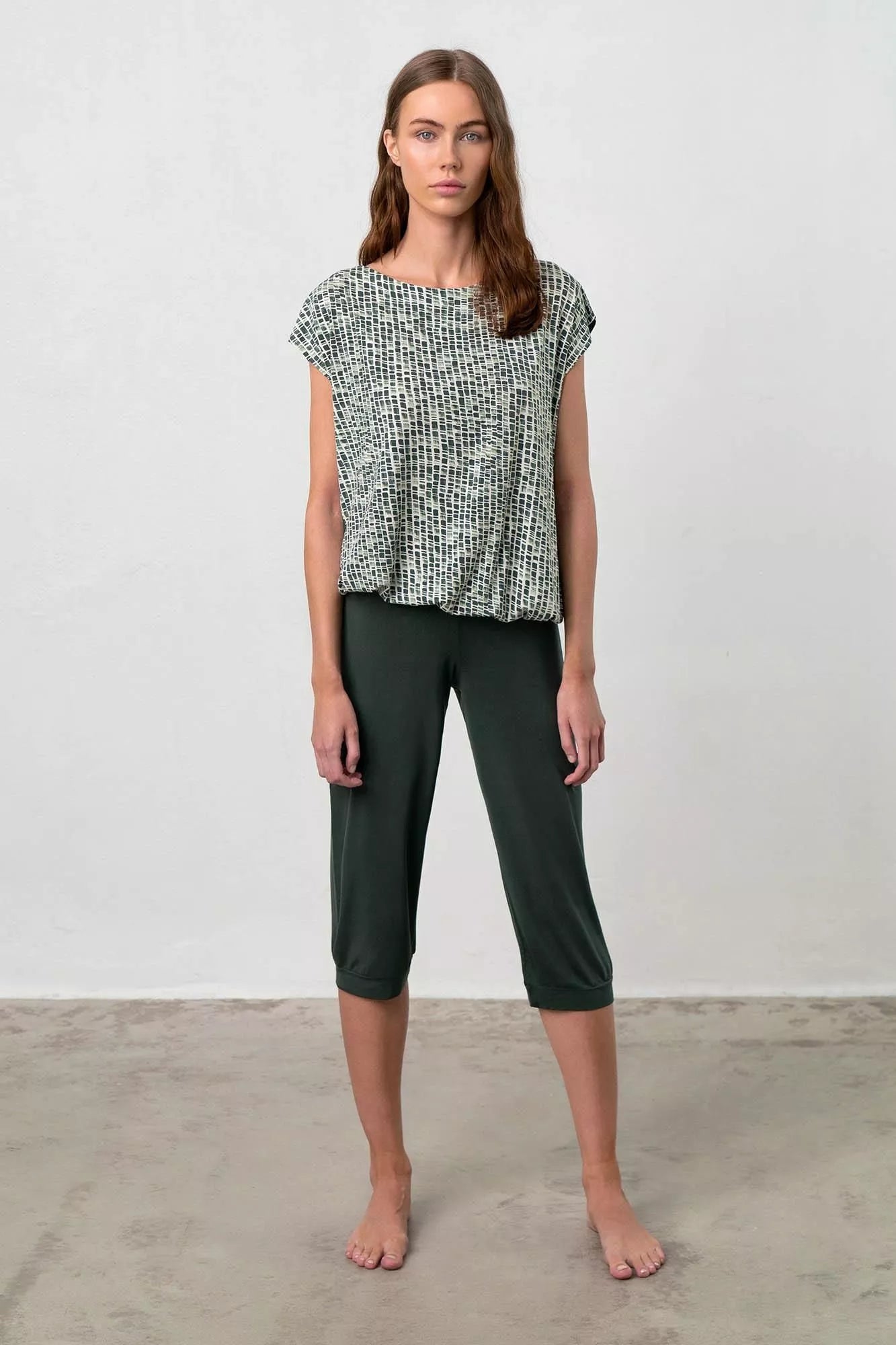 18136 644 GREEN EMERALD VAMP ΓΥΝ. ΠΥΤΖΑΜΑ χρώμα: πράσινο ΡΟΖ