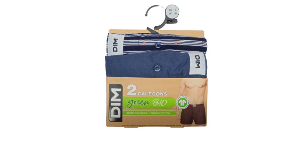 D0ARM DIM GREEN BIO ΑΝΔΡΙΚ. ΕΣΩΡΟΥΧΟ BOXER COTON BIOLOGIQUE  ΣΕΤ 2 TEM ΧΡΩΜ  ΜΠΛΕ ΚΑΙ ΡΑΦ  ΛΑΣΤΙΧΑ ΠΕΡΑΣΤΑ ΜΠΛΕ-ΡΙΓΕ