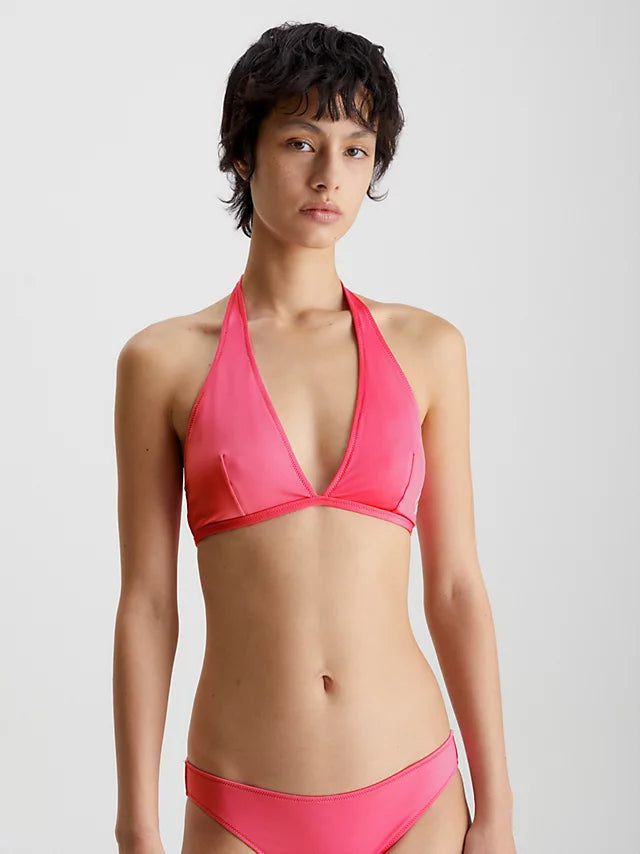KW0KW01973 XNE HALTERNECK TRIANGLE-RP CALVIN KLEIN ΓΥΝ. ΜΑΓΙΩ ΣOYTIEN ΚΟΚΚΙΝΟ
