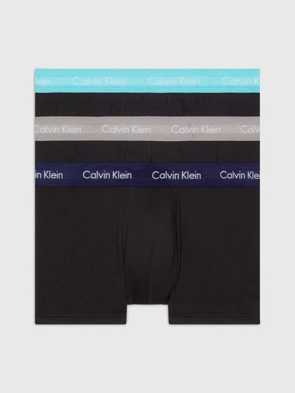0000U2664G-MXW LOW RISE CALVIN KLEIN ΑΝΔΡΙΚ. ΕΣΩΡΟΥΧΟ ΜΠOΞΕΡ 3 PACK Σετ 3 TEM  ΜΑΥΡA ΜΕ ΛΑΣΤΙΧΑ ΜΠΛΕ, ΓΚΡΙ, ΒΕΡΑΜΑΝ ΜΑΥΡΟ