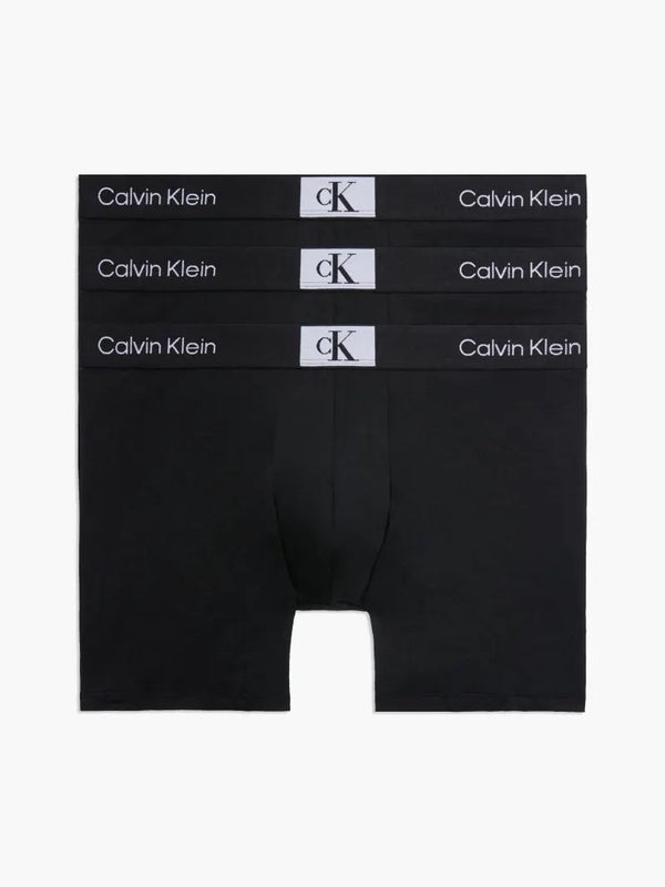 000NB3529 AMTF CALVIN KLEIN ΑΝΔΡΙΚ. ΕΣΩΡΟΥΧΟ ΜΠOΞΕΡ BRIEF ΜΑΚΡΥ ΠΟΔΙ 3 PACK Σετ 3 TEM  ΜΑΥΡA ΜΑΥΡΟ