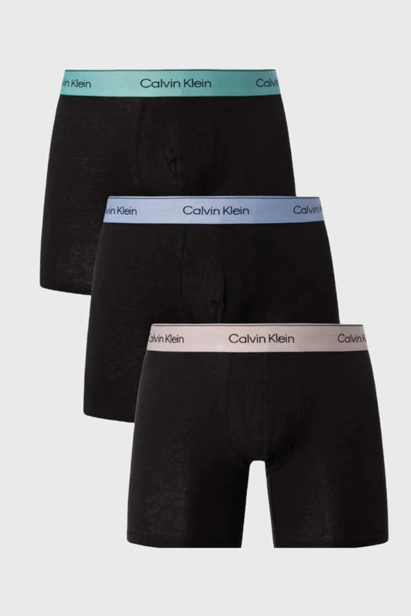 000NB3964A-U2Υ 3PK CALVIN KLEIN ΑΝΔΡΙΚ. ΕΣΩΡΟΥΧΟ ΜΠOΞΕΡ 3 PACK Σετ 3 TEM classic Fit , χρώματα: 3 MAYΡΑ ΜΕ ΛΑΣΤΙΧΑ ΧΡΩΜΑΤΟΣ: ΜΠΕΖ, ΣΙΕΛ ΣΚΟΥΡΟ, ΒΕΡΑΜΑΝ ΜΑΥΡΟ