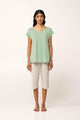 24072 263 VAMP ΓΥΝ. ΠΥΖΑΜΑ 50% ΒΑΜΒΑΚΙ - 50% ΜΟΝΤΑΛ  χρώμα:MINT GRAY
