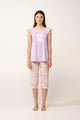 24304 929 VAMP ΓΥΝ. ΠΥΖΑΜΑ 100% ΒΑΜΒΑΚΙ χρώμα:LILA PASTEL