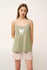 24289 640 VAMP ΓΥΝ. ΠΥTZΑΜΑΚΙ  Babydoll  100% ΒΑΜΒΑΚΙ χρώμα:GREEN TEA