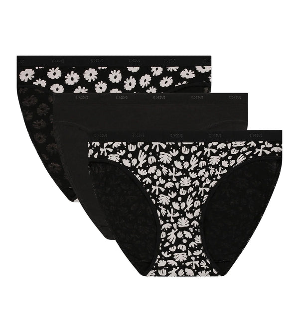 D4C17 P3Q083TSHH DIM LES POCKETS COTON STRETCH CONFORT ΓΥΝ. ΕΣΩΡΟΥΧΟ ΣΛΙΠ ΣΕΤ 3 ΤΕΜΑΧΙΩΝ, χρώμα: 1 ΜΑΥΡΟ ΕΜΠΡΙΜΕ, 1 ΜΑΥΡΟ , 1 ΜΑΥΡΟ ΕΜΠΡΙΜΕ χρώμα:ΜΑΥΡΟ ΕΜΠΡΙΜΕ - ΜΑΥΡΟ - ΜΑΥΡΟ ΕΜΠΡΙΜΕ