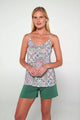 20080 719 VAMP ΓΥΝ. ΠΥΤΖΑΜΑ NYXTIKO BABY DOLL χρώμα:GREEN MYRTLE