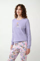 21303 825 VAMP ΓΥΝ. ΠΥΤΖΑΜΑ 100% ΒAMBAKI χρώμα: LAVENDER SWEET  Πυτζάμα Interlock με Μανσέτες