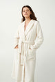 21363 113 VAMP ΓΥΝ. ΡΟΜΠΑ χρώμα: BEIGE SKIN  Υπόλευκη Σταυρωτή Fleece Ρόμπα