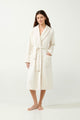 21363 113 VAMP ΓΥΝ. ΡΟΜΠΑ χρώμα: BEIGE SKIN  Υπόλευκη Σταυρωτή Fleece Ρόμπα