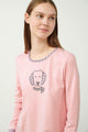 21492 428 VAMP ΓΥΝ. ΝΥΧΤΙΚΟ 100% BAMBAKI χρώμα:PINK PEACH  Interlock Νυχτικό με Μανσέτες