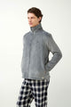 21706 104 VAMP ΑΝΔΡΙΚ. ΖΑΚΕΤΑ  100% ΠΟΛΥΕΣΤΕΡ χρώμα:GRAY  Fleece Ρόμπα Ζιβάγκο με Φερμουάρ