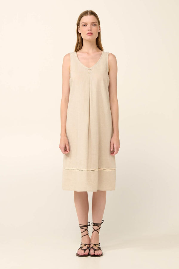 22455 113 VAMP ΓΥΝ. ΦΟΡΕΜΑ χρώμα: BEIGE SKIN