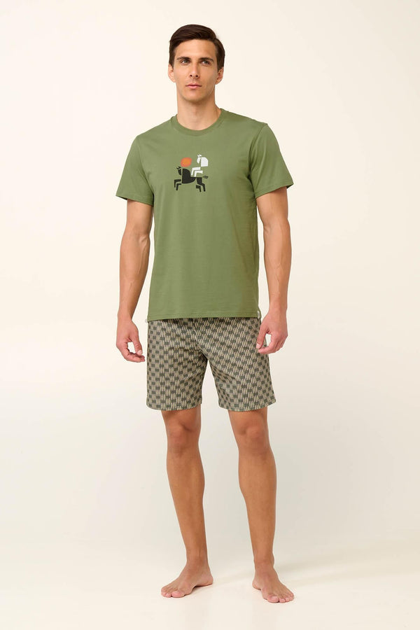 22610 861 VAMP ΑΝΔΡΙΚ. ΠΥΤΖΑΜΑ χρώμα: GREEN LODEN