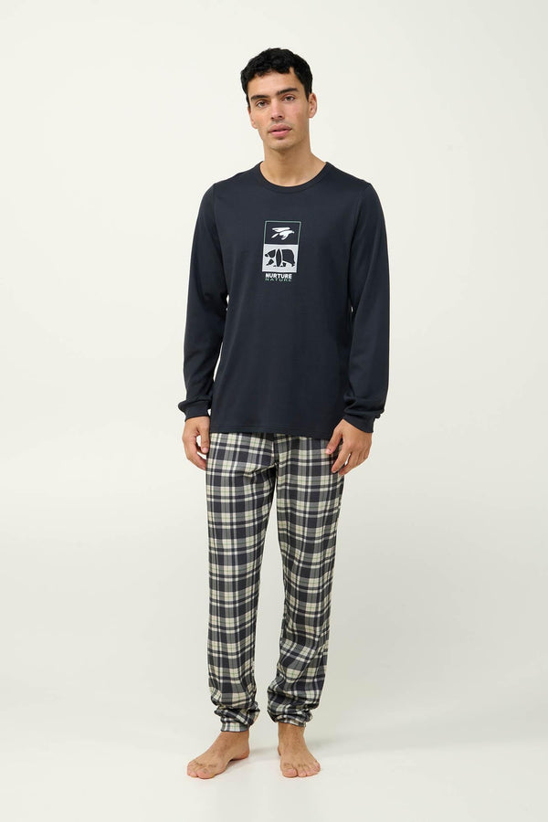 23641 102 VAMP ΑΝΔΡΙΚ. ΠΥΤΖΑΜΑ χρώμα:DARK GRAY