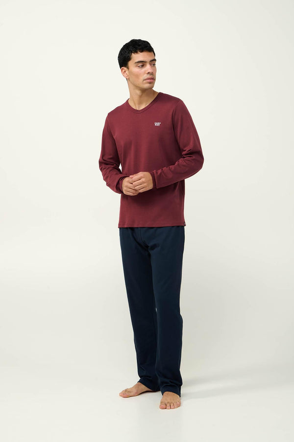 23684 669 VAMP ΑΝΔΡΙΚ. ΠΥΤΖΑΜΑ χρώμα:RED CABERNET