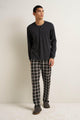 25682 102 VAMP ΑΝΔΡΙΚ. ΠΥΤΖΑΜΑ χρώμα:DARK GRAY
