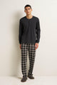 25682 102 VAMP ΑΝΔΡΙΚ. ΠΥΤΖΑΜΑ χρώμα:DARK GRAY