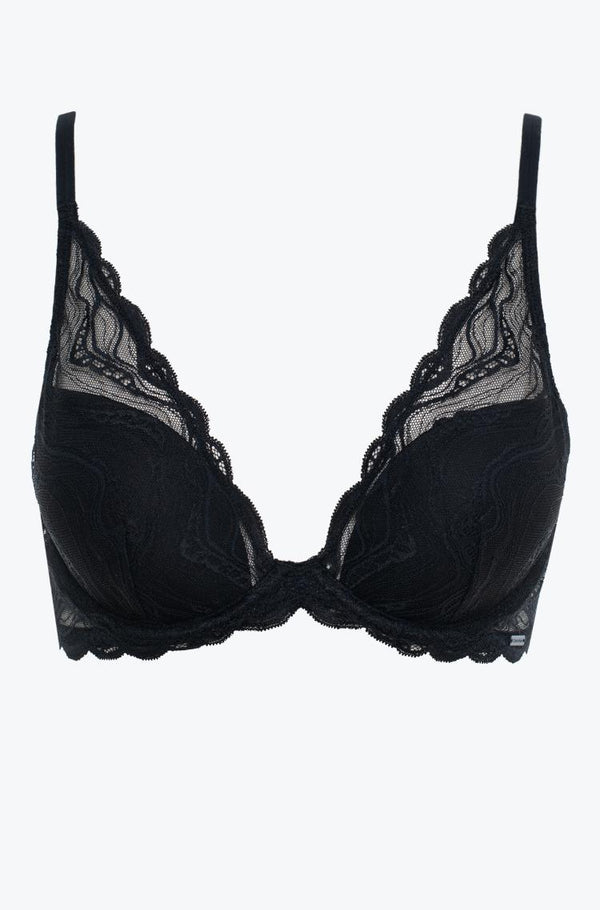 000QF8121E UB10C 32 CALVIN KLEIN ΓΥΝ. ΣΤΗΘΟΔΕΣΜΟΣ PUSH UP PLUNGE χρώμα: ΜΑΥΡΟ